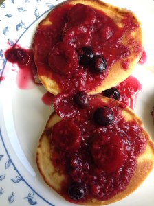The only photo that was taken before all the pancakes disappeared!