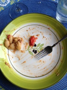 And then you'll end up with a plate that looks like this.  Probably very quickly, if your house is like mine.