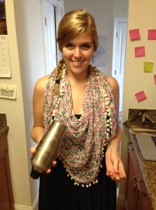 Next, shake the drink to your lil heart's content!  This was our first time using the shaker, so we were pretty psyched.