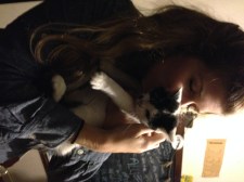 This is Holstein.  Despite his straight jacket arms, he was a snugglebug, I swear!