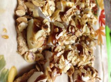 brie, fig jam, and almond crackers