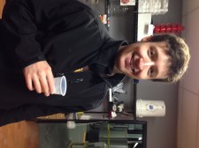 Happy (and dry!) while sampling Southern Belle, a brown ale flavored with 