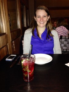 Look at that cutie with her yummy pom mojito (a much wiser order than my drink).  Beauty and brains, what more could you want in a friend?