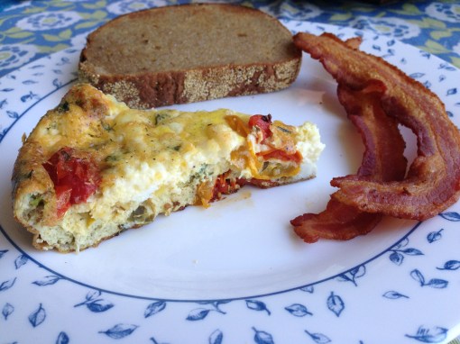 And then you pair it with other delicious goodies like Corn Rye bread and bacon because even frittatas need friends, guys.