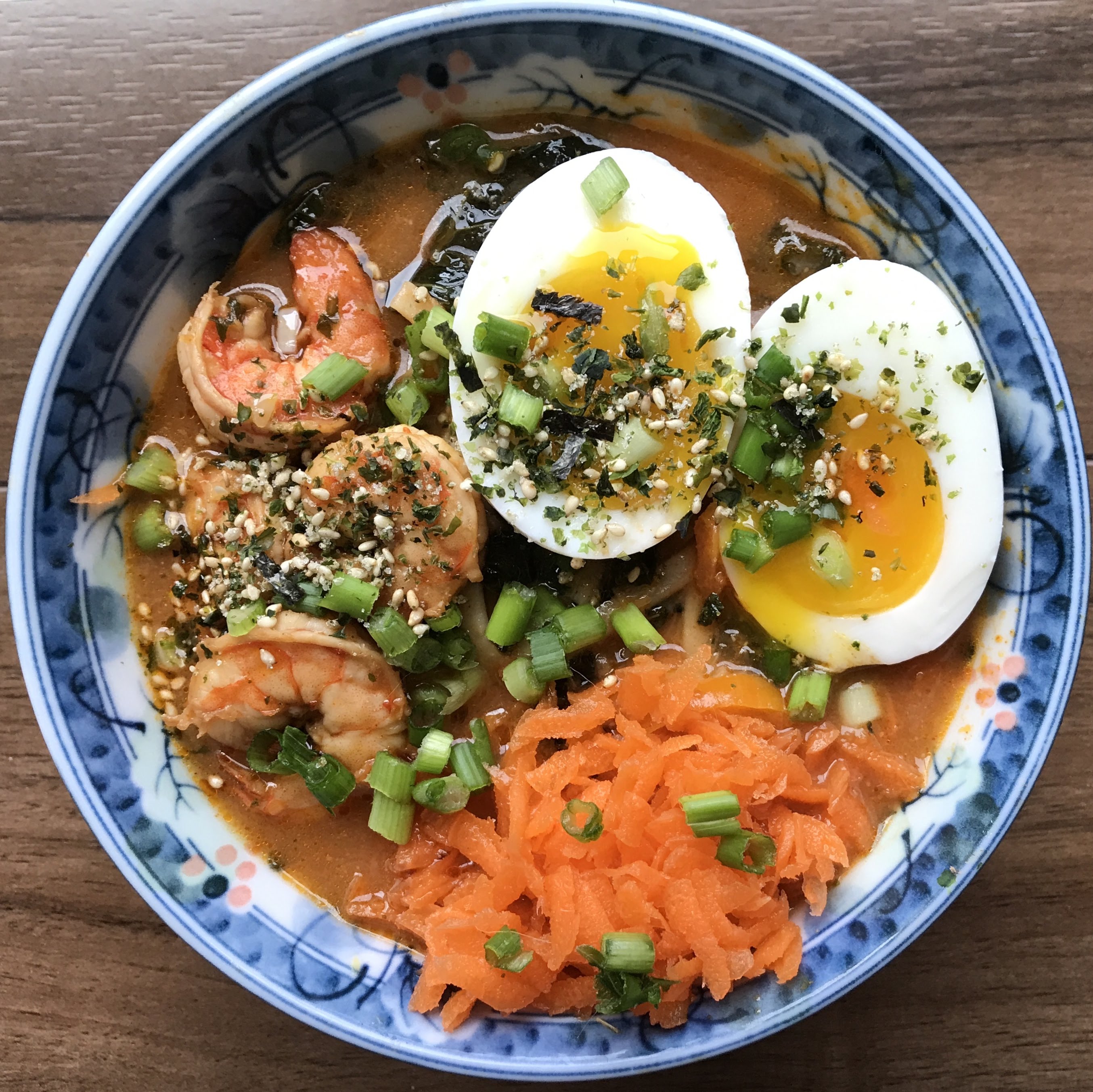 Spicy Shrimp Udon Noodle Soup | lawandlentils