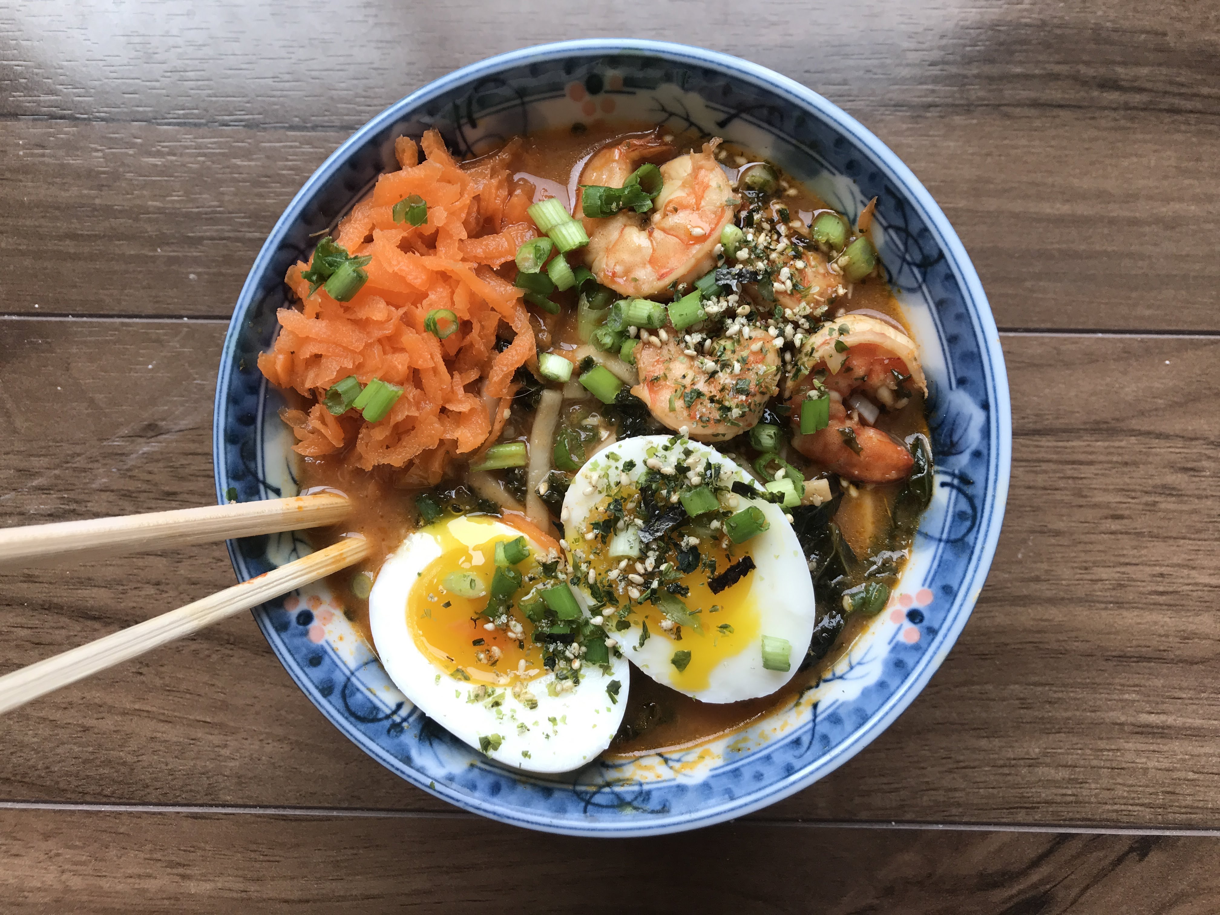 Spicy Shrimp Udon Noodle Soup | lawandlentils