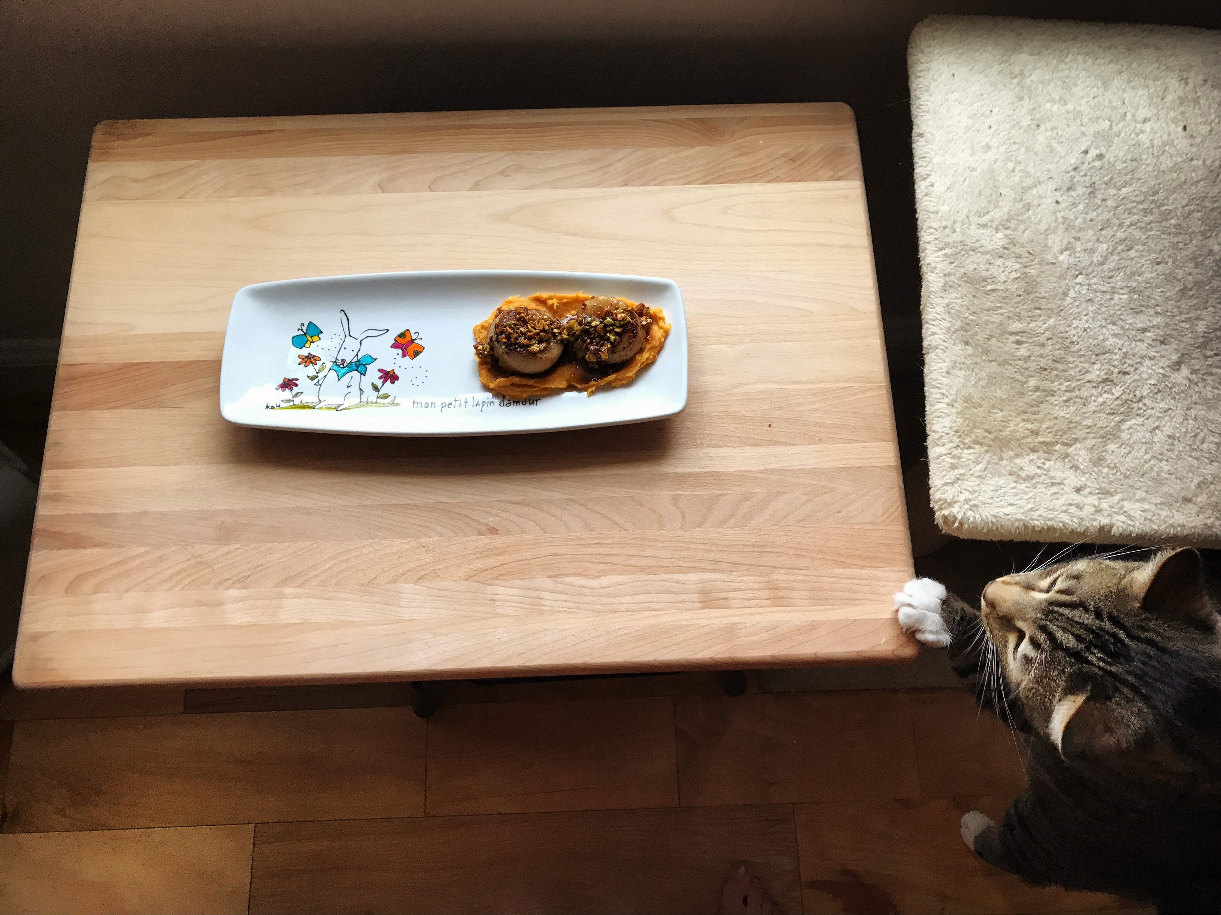 Pistachio Browned Butter Scallops | lawandlentils