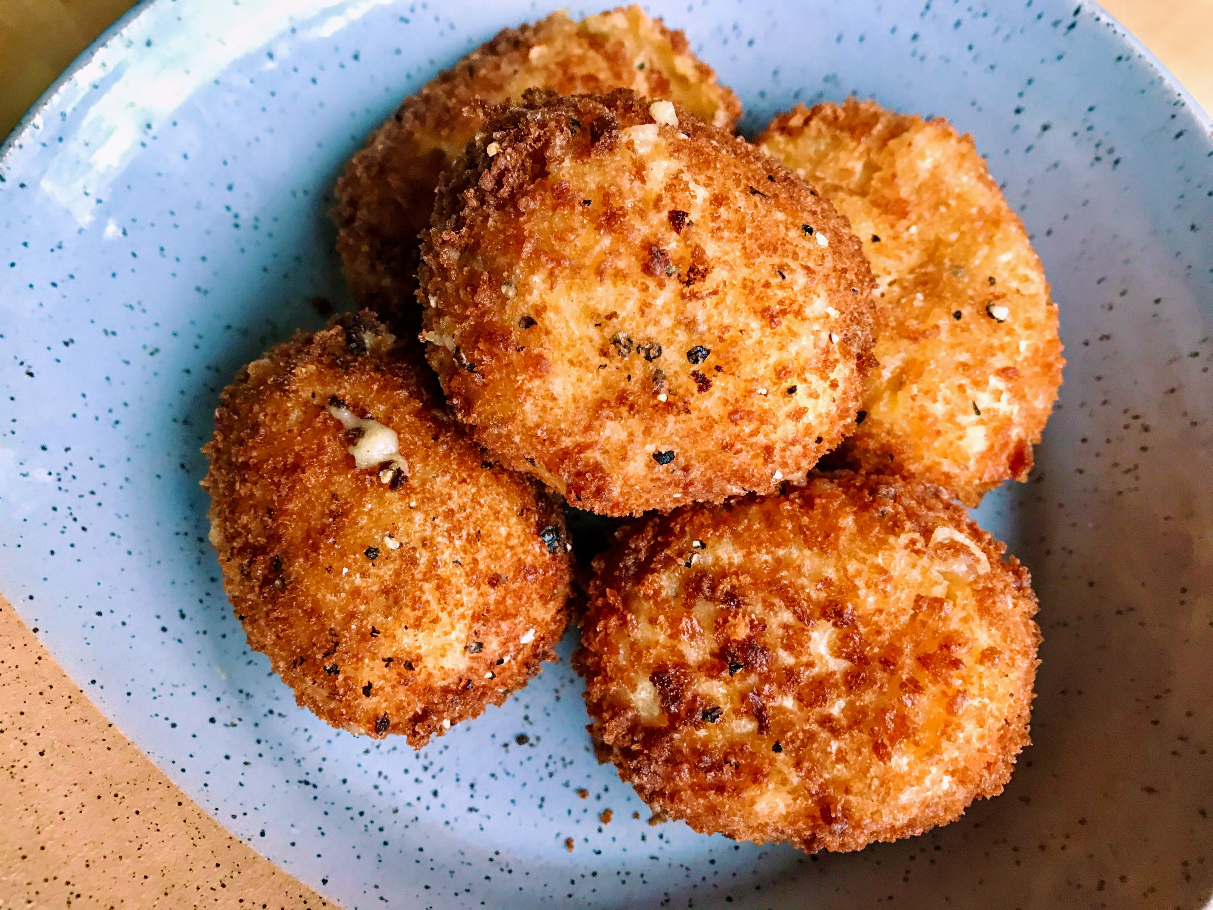 Cheesy Mashed Potato Scotch Eggs | lawandlentils